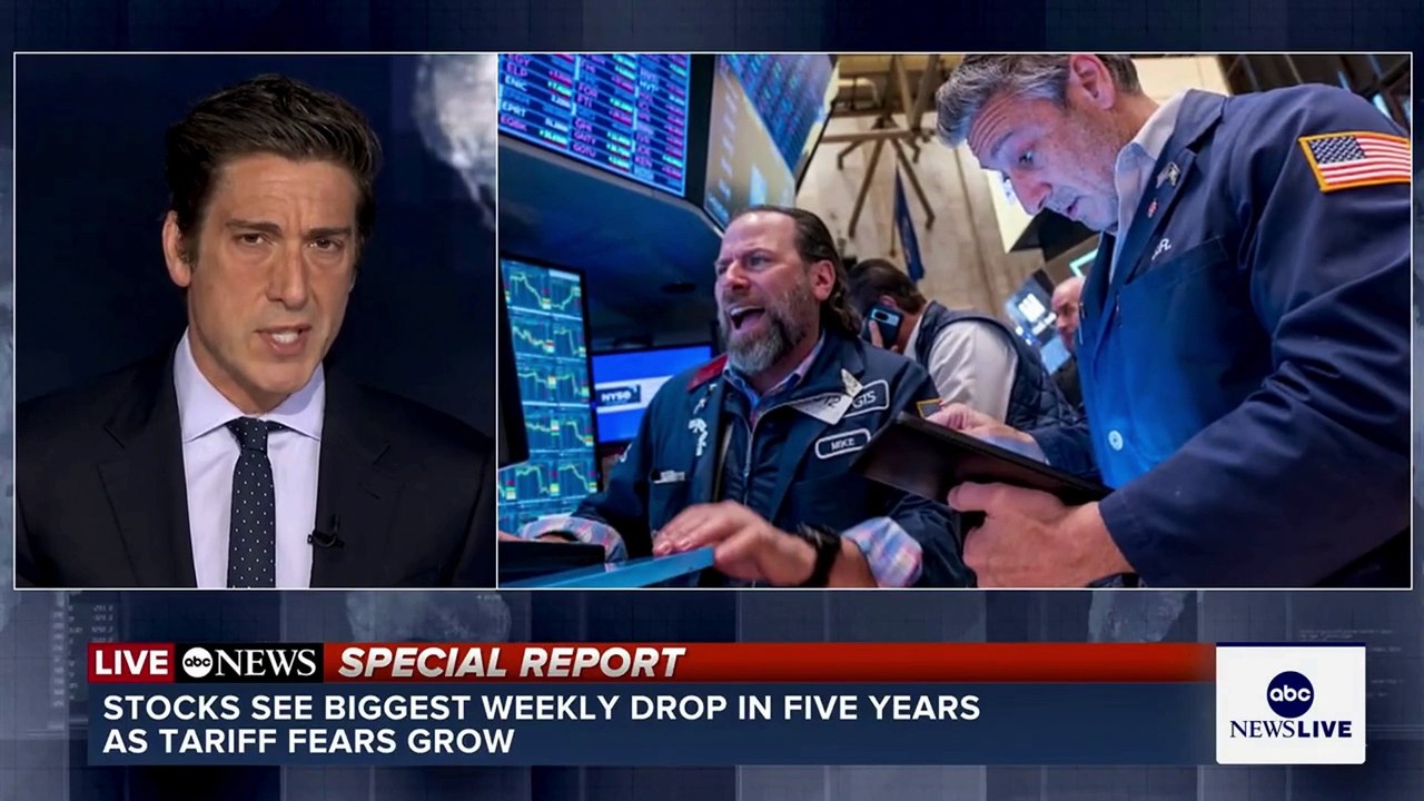 Dow closes down 2,200 points amid tariff fallout