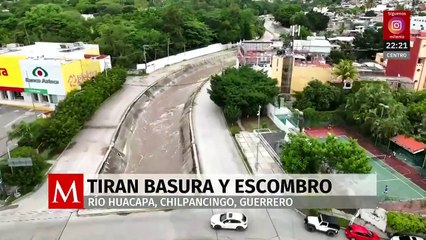 Riesgo de desbordamiento del río Huacapa en Guerrero por acumulación de basura