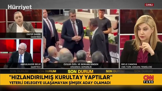 CHP kurultayında Özgür Özel ile Berhan Şimşek arasında tartışma