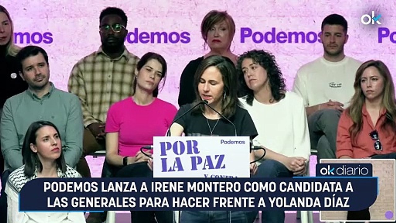 Podemos lanza a Irene Montero como candidata a las generales para hacer frente a Yolanda Díaz