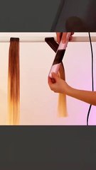 How to do curl with straightener at home . Credit goes to m775828diy on TikTok