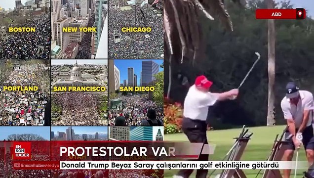 Donald Trump Beyaz Saray çalışanlarını golf etkinliğine götürdü