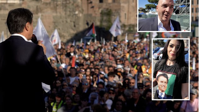 Corteo per la pace dei 5 Stelle, il ritorno di Casalino e delle bimbe di Conte