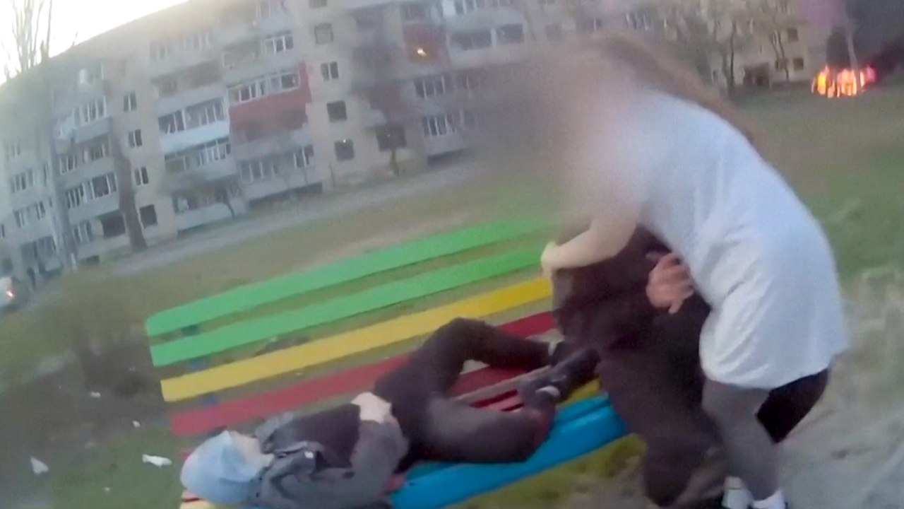 Imágenes captadas momentos después del ataque ruso a Krivói Rog