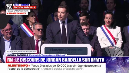 Jordan Bardella: "Ils voulaient éteindre une voix, ils ont réveillé le peuple de France"