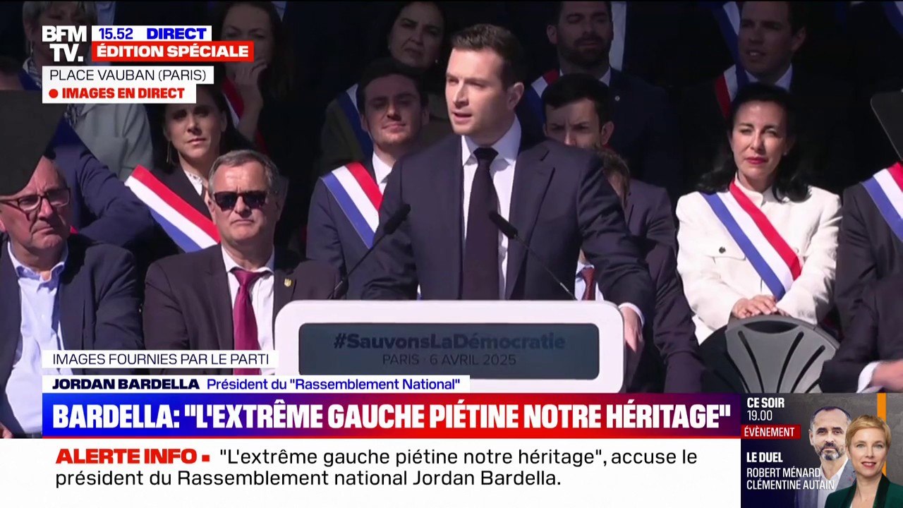 Jordan Bardella: "Le 31 mars 2025 restera une date sombre dans l'histoire de France"