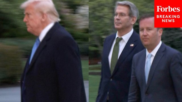 Trump Returns To White House Followed By Treasury Sec. Scott Bessent As Stock Futures Drop