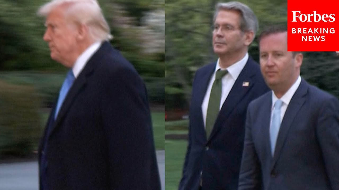 Trump Returns To White House Followed By Treasury Sec. Scott Bessent As Stock Futures Drop