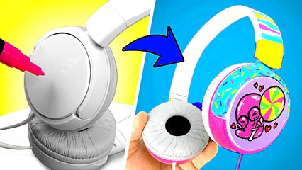 Colorie tes écouteurs avec des marqueurs | Super bricolage DIY