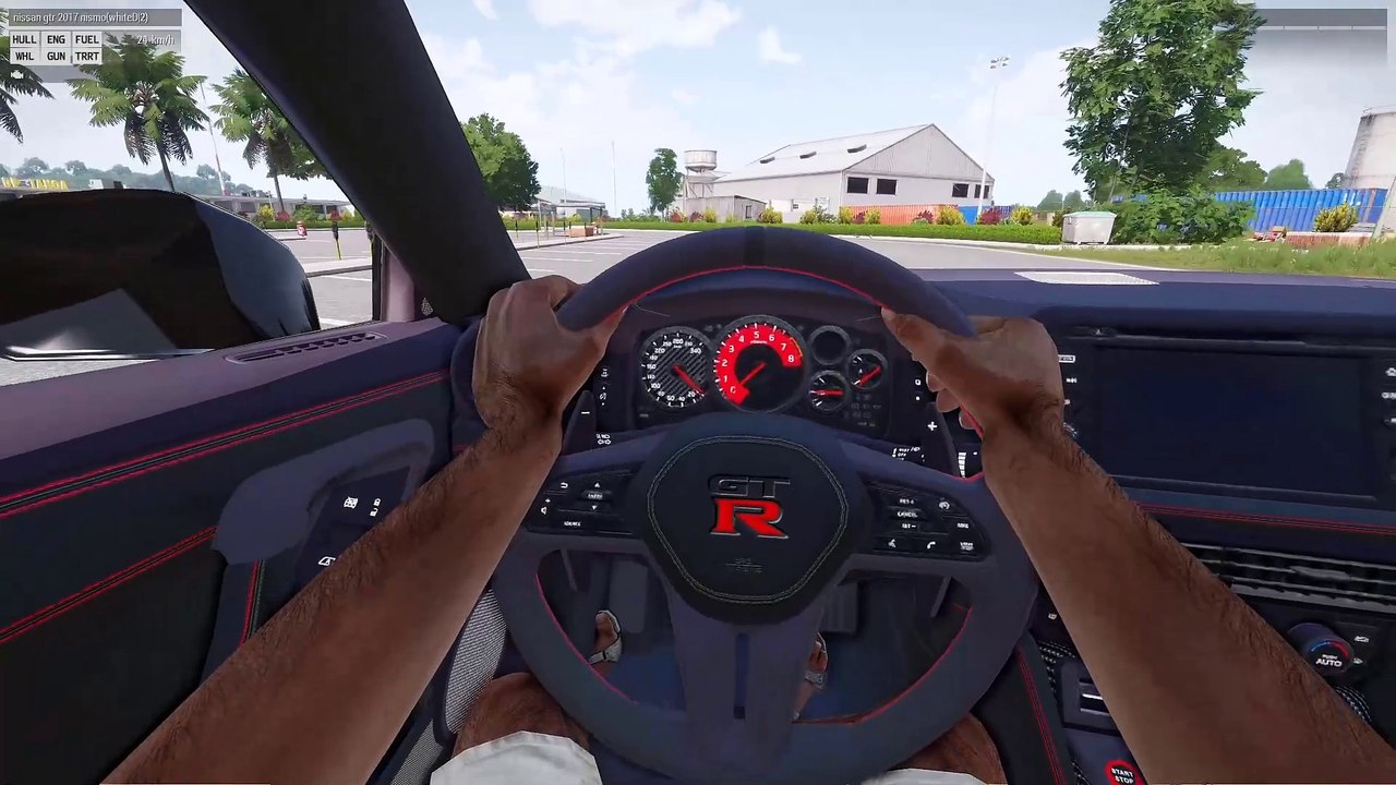 Nissan gt 2017 white in arma3 fahren