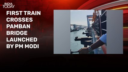 First train crosses newly-inaugurated Pamban Bridge, passengers film moment