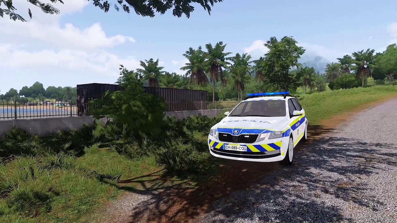 Slovenisches Scania Polizeifahrzeug fahren in Arma3