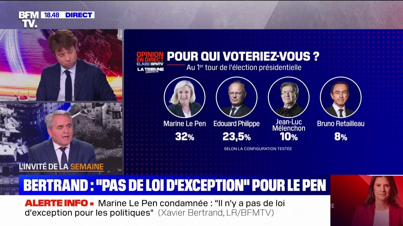 Pour Xavier Bertrand (Les Républicains), "depuis la semaine dernière, le RN est en crise de dirigeant"