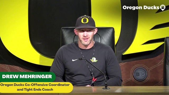 Oregon Co-OC/Tight Ends Coach Drew Mehringer Breaks Down Tight End Approach to Spring Ball