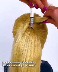Who knew a marker could double as a hairstyling tool?