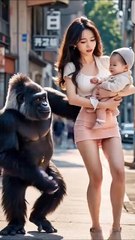 Cat😺 and Gorilla🦍 Story... By AI CATS STORY.