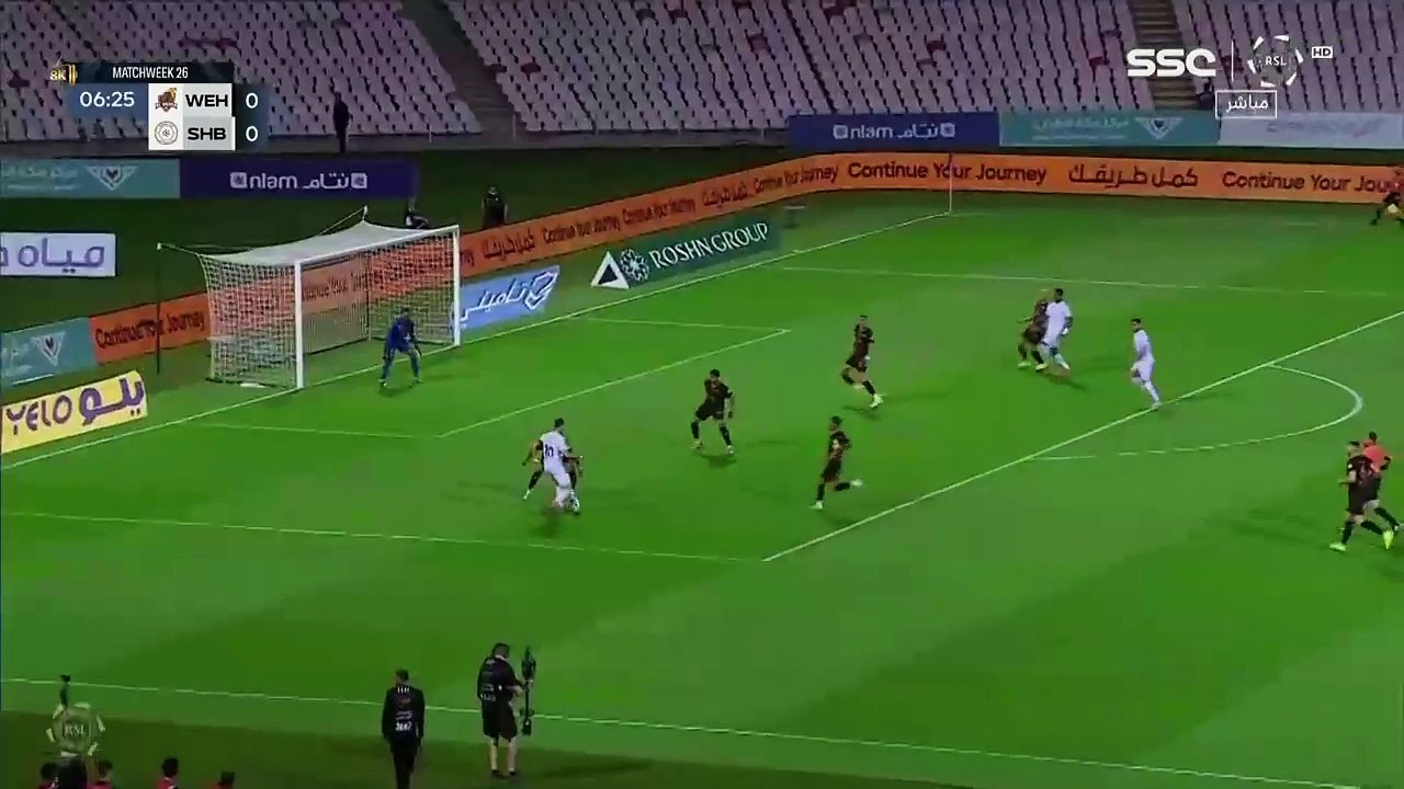 دوري روشن السعودي  الوحده  الشباب   الأسبوع 26 الشوط الاول 2025-04-06