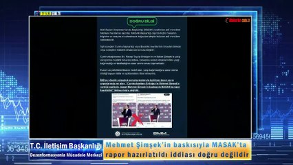 Mehmet Şimşek’in baskısıyla MASAK’ta rapor hazırlatıldı iddiası doğru değildir