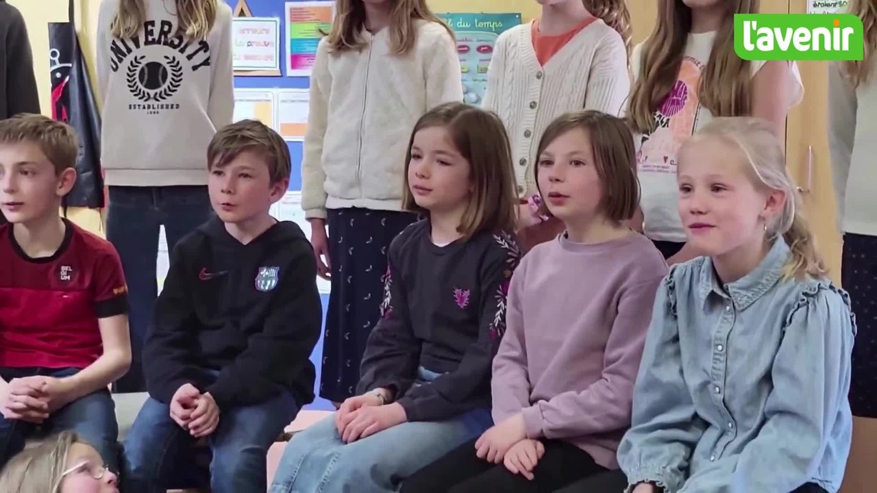 L'école de Madame Jacquet, à Jehanster, participe au marathon de lecture en wallon
