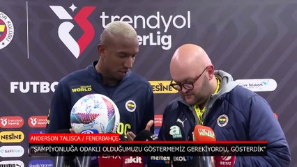 Fenerbahçe'de Talisca: Şampiyonluğa odaklandığımızı gösterdik