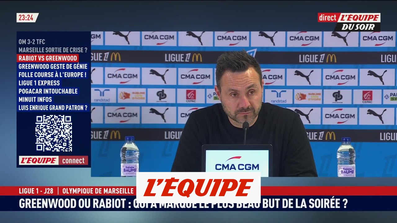 Roberto De Zerbi (Marseille) : « Notre obligation est de toujours tout donner » - Foot - Ligue 1
