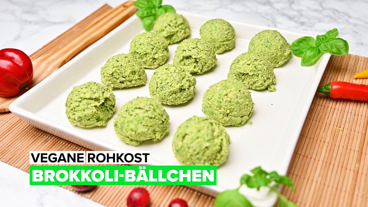 Vegane Rohkost: Brokkoli-Bällchen