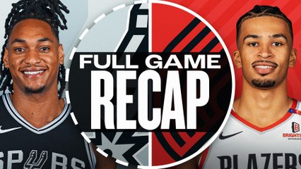 Game Recap: Trail Blazers 120, Spurs 109