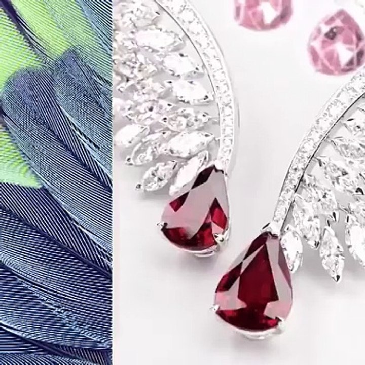 أجنحة الطيور وألوان قوس قزح في مجوهرات Wings Of Light الجديدة من بياجيه