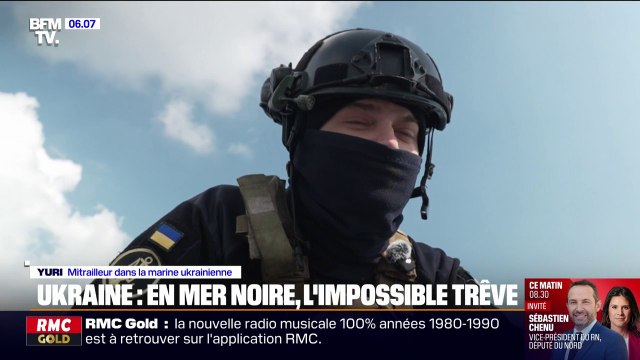 Les Russes envoient entre 40 et 50 drones chaque nuit : BFMTV à bord d'un patrouilleur ukrainien en mer Noire