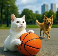 Epic Cat vs Dog Showdown – Who Wins the Ball