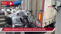Pendik'te gişelerde hafif ticari araç TIR'ın altına girdi: 1 ölü