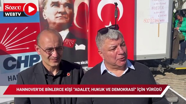 Hannover’de binlerce kişi “Adalet, Hukuk ve Demokrasi” için yürüdü