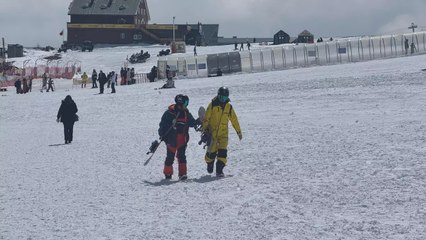 Kayak tutkunları bayramda akın etti