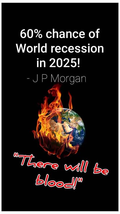 📈 JPMorgan’s economics team has just raised their recession probability to 60%, via a document entitled "there will be blood"!#CostOfLivingCrisis #Economics #JPmorgan
