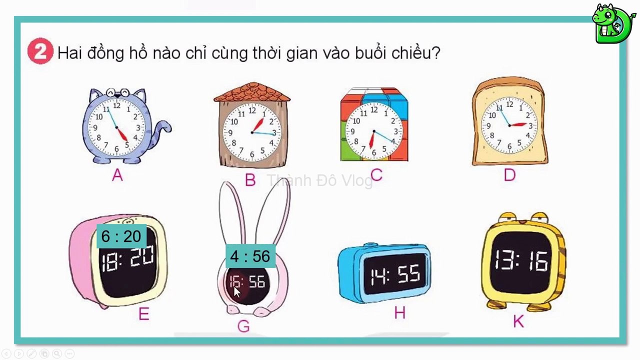 Toán lớp 3 - Bài 66 Xem đồng hồ. Tháng - năm || DINOTECH