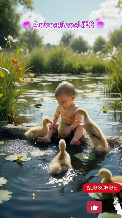 "This took AI 5 seconds to create" AI Baby With Animals & Birds. #shortsfeed #shorts #trending #ai
