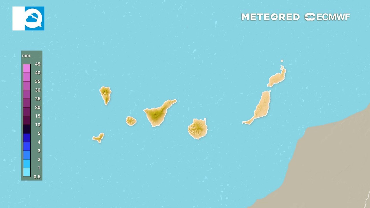 Una borrasca fría dejará lluvias y tormentas fuertes en Canarias