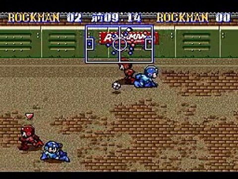Rockman's Soccer (SNES) COM VS COM Mode