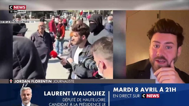 Le journaliste de Frontières Jordan Florentin menacé et insulté hier à la manif des Insoumis: Il raconte dans Morandini Live son exfiltration par sa propre sécurité et sa mise à l'abri - VIDEO