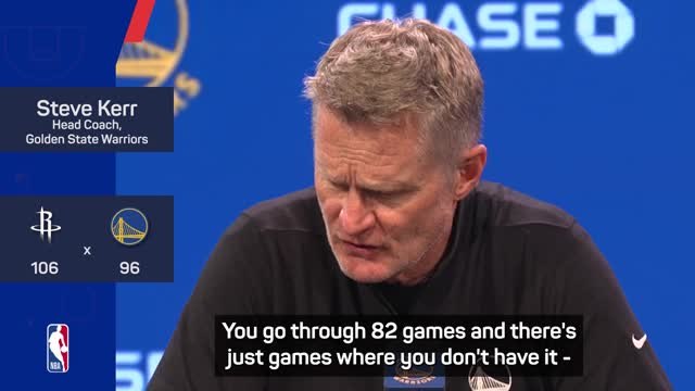 Steve Kerr understanding of poor Curry showing in Rockets defeat