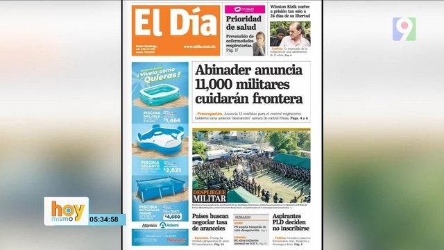 Titulares prensa dominicana lunes 07 de abril 2025 | Hoy Mismo