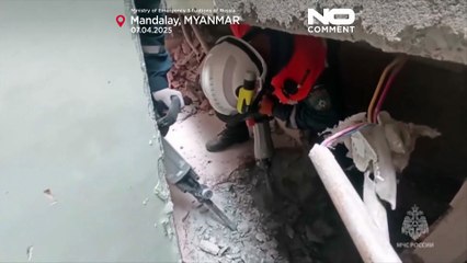 Bemühungen zur Beseitigung der Erdbebentrümmer in Myanmars Hauptstadt gehen weiter