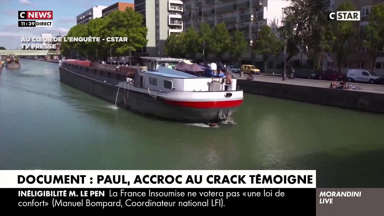 "Morandini Live" diffuse le témoignage de Paul, consommateur de crack à Paris: "Mon appartement est à l’image de mon esprit, c’est-à-dire perturbé" - Regardez