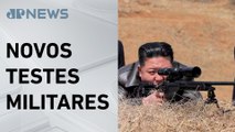 Kim Jong-un é fotografado disparando rifle de precisão