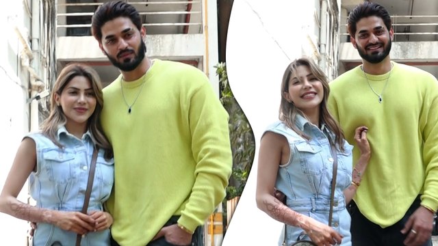 Lovebirds Nikki Tamboli और Arbaz Patel का मुंबई में दिखा शानदार लुक