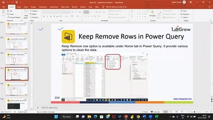 Power BI Keep & Remove Rows