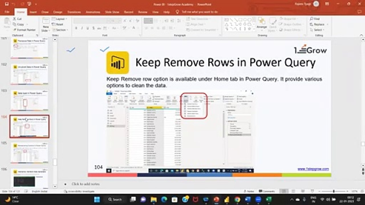 Power BI Keep & Remove Rows
