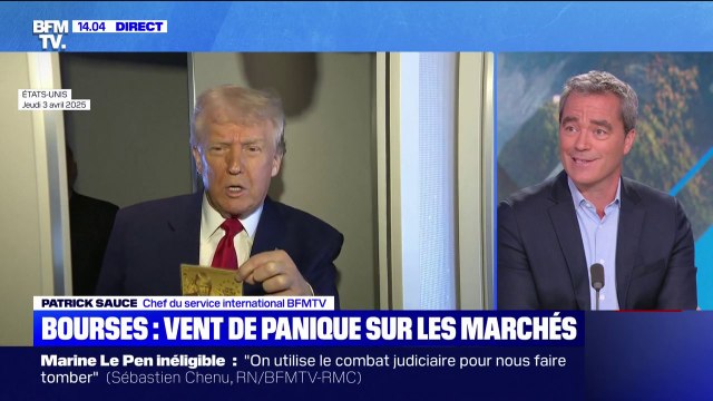 Chute des bourses: Donald Trump se félicite que les États-Unis encaissent des milliards de dollars par semaine