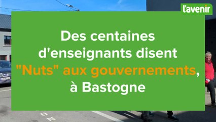 À Bastogne, des centaines d'enseignants disent "Nuts!" aux gouvernements : "Compliqué de respirer quand on nous retire l'oxygène"