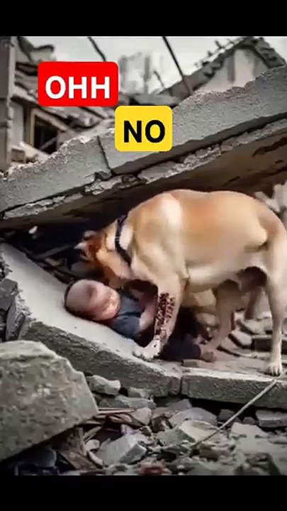dog save a child ♥️ #iqpak #sad #palestine #gaza #dog #protection #pakistan #india #shorts